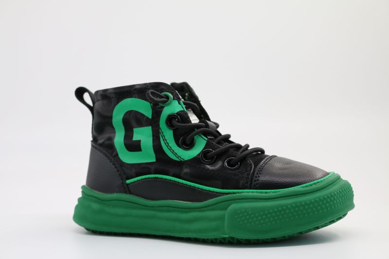 Ботинки KAPIKA 51380ук-1  (5  пар)  (23-27, черный-зеленый)